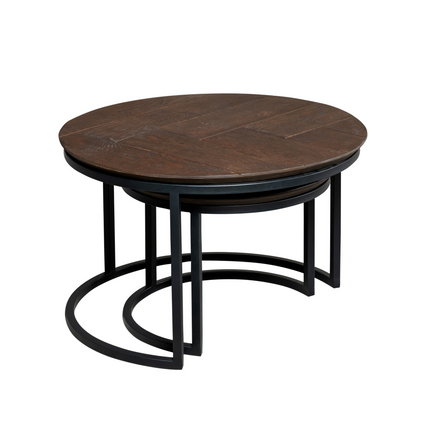 Pure Salontafel - Bruin - Set van 2
