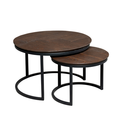 Pure Salontafel - Bruin - Set van 2