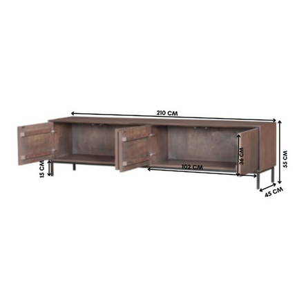 Brussel Boekenkast - Zwart - 90 cm