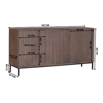 Brussel Boekenkast - Zwart - 90 cm