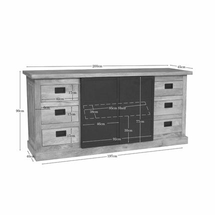 Noa Dressoir - Naturel - 200 cm