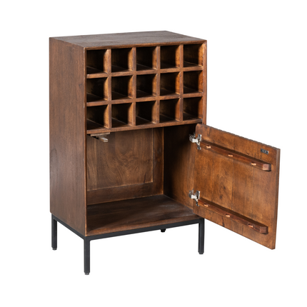 Sjoerd wijnkast - Hout - Bruin