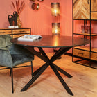 Lynn Eettafel - Zwart marmer - ø130 cm