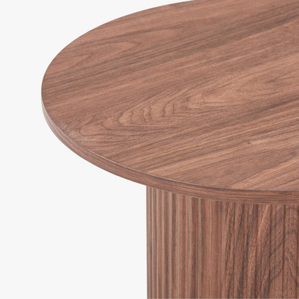 Sebas Bijzettafel - Walnoot -  ø40 cm