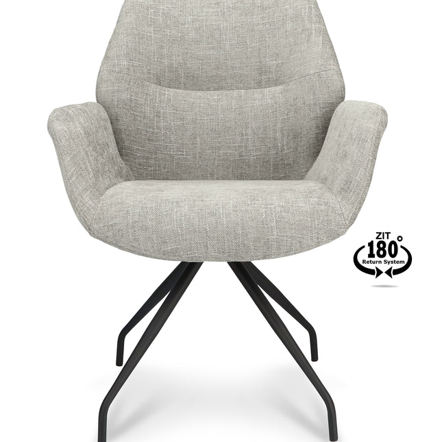 Rune Eetkamerstoel - Taupe - Miami – foto 2